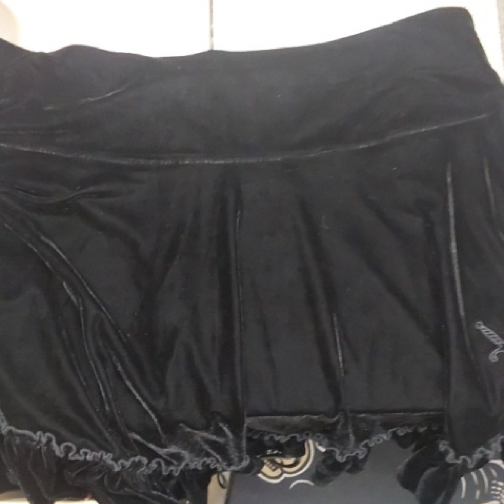 Killstar Black Velvet Skater Skirt with Red Embroidery - Picture 5 of 6